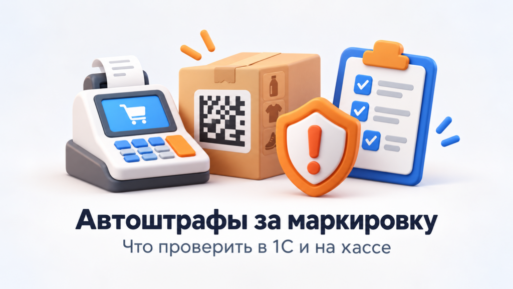 Автоштрафы за маркировку с 1 сентября 2026: что проверить в 1С и на кассе