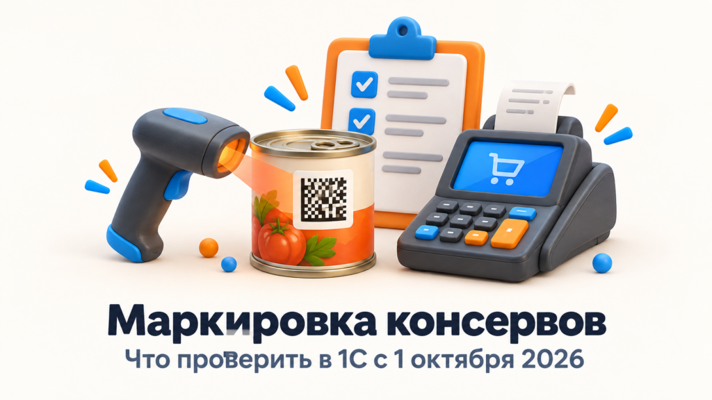 Маркировка консервов с 1 октября 2026: что срочно проверить в 1С