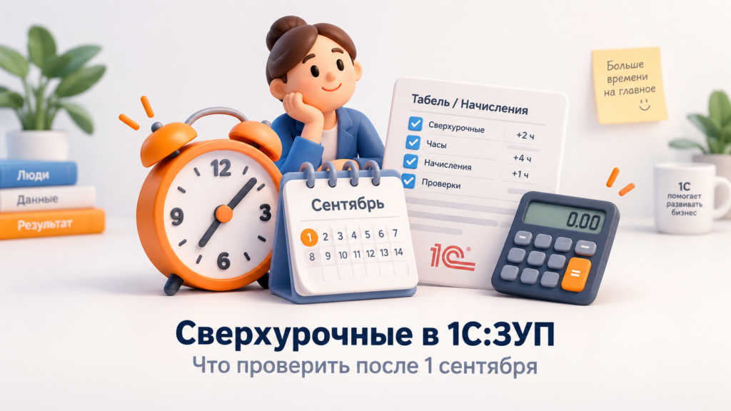 Сверхурочные после 1 сентября: что проверить в 1С:ЗУП