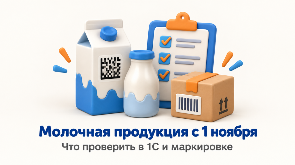 Молочная продукция с 1 ноября 2026: что изменится в маркировке и что проверить в 1С