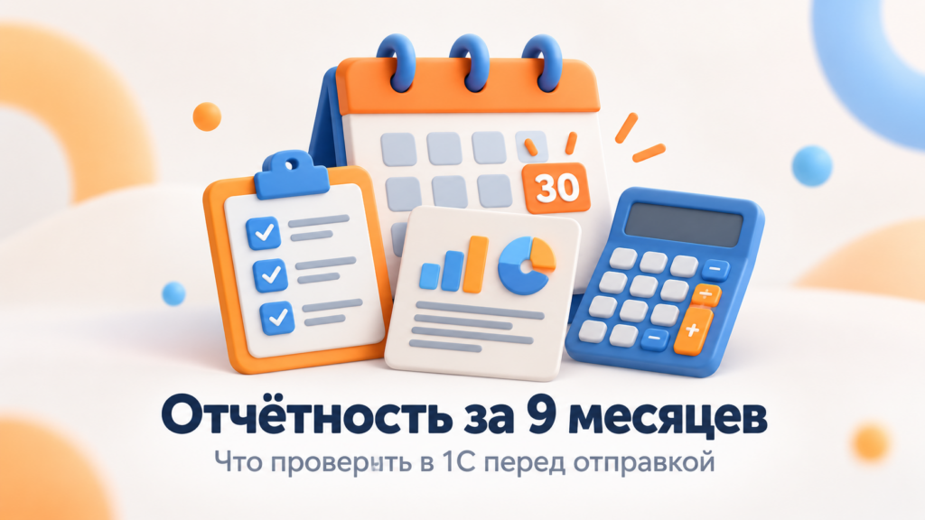 Отчётность за 9 месяцев 2026 в 1С: что проверить до отправки