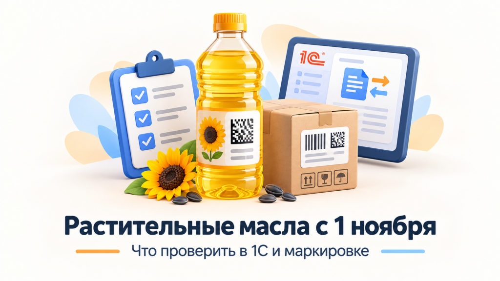Растительные масла с 1 ноября 2026: что изменится и что проверить в 1С